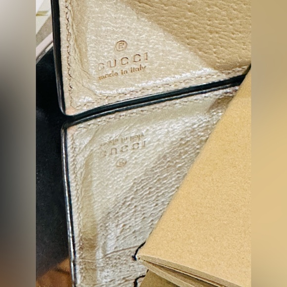 GUCCI OFF THE GRID Nylon Bifold Wallet Unisex Navy Blue/Beige - Picture 6 of 15